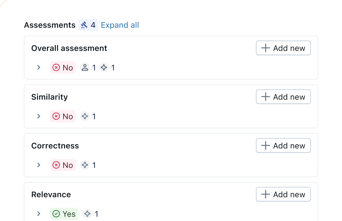 Pre-built LLM judges screenshot