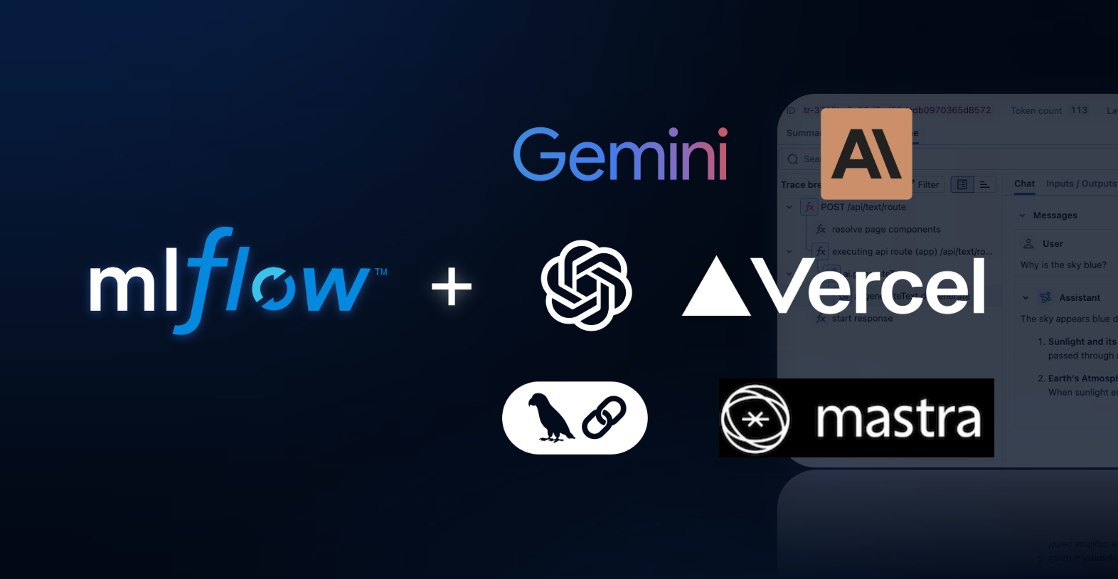Vercel AI SDK tracing demo in MLflow